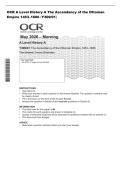 OCR A Level History A The Ascendancy of the Ottoman&NewLine;Empire 1453&ndash;1606 &lpar;Y309&sol;01&rpar;&NewLine;