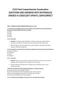 CCLE Final Comprehensive Examination&NewLine;QUESTIONS AND ANSWERS WITH RATIONALES&sol;&NewLine;GRADED A&plus;&sol;20262027 UPDATE &sol;100&percnt;CORRECT