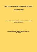 WGU C952 Computer Architecture Study Guide 2026 &vert; CPU Design&comma; Memory Systems&comma; Computer Organization & Practice Questions