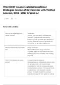WGU D027 Course Material Questions &vert; Strategies Review of Key Quizzes with Verified Answers&comma; 2026 &vert; 2027 Graded A&plus;