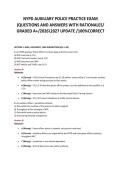 NYPD AUXILIARY POLICE PRACTICE EXAM&NewLine;&lpar;QUESTIONS AND ANSWERS WITH RATIONALES&sol;&NewLine;GRADED A&plus;&sol;20262027 UPDATE &sol;100&percnt;CORRECT