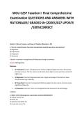 WGU C237 Taxation I Final Comprehensive&NewLine;Examination QUESTIONS AND ANSWERS WITH&NewLine;RATIONALES&sol; GRADED A&plus;&sol;20262027 UPDATE&NewLine;&sol;100&percnt;CORRECT