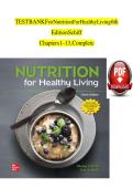 NUTRITION FOR HEALTHY LIVING 5TH EDITION BY WENDY SCHIFF &vert; COMPLETE TEST BANK &vert; VERIFIED Q&A FOR EXAM SUCCESS&NewLine;