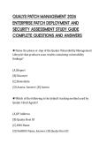 QUALYS PATCH MANAGEMENT 2026 &NewLine;ENTERPRISE PATCH DEPLOYMENT AND &NewLine;SECURITY ASSESSMENT STUDY GUIDE &NewLine;COMPLETE QUESTIONS AND ANSWERS
