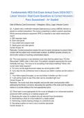 Fundamentals HESI Exit Exam Actual Exam 2026&sol;2027 &vert; Latest Version &vert; Real Exam Questions & Correct Answers &vert; Pass Guaranteed - A&plus; Graded