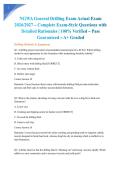 NGWA General Drilling Exam Actual Exam 2026&sol;2027 &ndash; Complete Exam-Style Questions with Detailed Rationales &vert; 100&percnt; Verified &ndash; Pass Guaranteed &ndash; A&plus; Graded&NewLine;&NewLine;