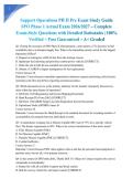 Support Operations PH II Pre Exam Study Guide SPO Phase 1 Actual Exam 2026&sol;2027 &ndash; Complete Exam-Style Questions with Detailed Rationales &vert; 100&percnt; Verified &ndash; Pass Guaranteed &ndash; A&plus; Graded&NewLine;&NewLine;