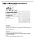 OCR A Level Religious Studies Developments in&NewLine;Buddhist thought &lpar;H573&sol;06&rpar;