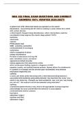 NSG 322 FINAL EXAM QUESTIONS AND CORRECT ANSWERS 100&percnt; VERIFIED 2026-2027&excl;&excl;
