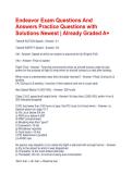 Endeavor Exam Questions And Answers Practice Questions with Solutions Newest &vert; Already Graded A&plus;