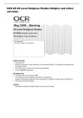 OCR AS AS Level Religious Studies Religion and ethics&NewLine;&lpar;H173&sol;02&rpar;