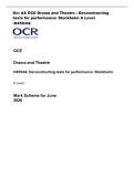 Ocr AS GCE Drama and Theatre &colon; Deconstructing&NewLine;texts for performance&colon; Stockholm A Level&NewLine;&lpar;H459&sol;44&rpar;&NewLine;