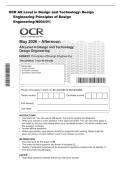 OCR AS Level in Design and Technology&colon; Design&NewLine;Engineering Principles of Design&NewLine;Engineering&lpar;H004&sol;01&rpar; 