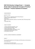 NUR & NURS COMPLETE STUDY GUIDE WITH COMPLETE QUESTIONS AND COMPLETE ANSWERS