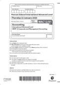 Pearson Edexcel International Advanced Level &lpar;IAL&rpar;  Accounting  WAC12&sol;01  January 2026 &lpar;QP&rpar; 