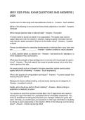 MISY 5325 FINAL EXAM QUESTIONS AND ANSWERS