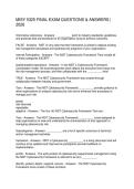 MISY 5325 FINAL EXAM QUESTIONS & ANSWERS 2026
