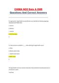 CHIMA NCE Data & EHR &ndash; Practice Questions with Answers