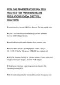 RCAL NAB ADMINISTRATOR EXAM 2026 &NewLine;PRACTICE TEST PAPER HEALTHCARE &NewLine;REGULATIONS REVIEW SHEET FULL &NewLine;SOLUTIONS
