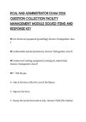 RCAL NAB ADMINISTRATOR EXAM 2026 &NewLine;QUESTION COLLECTION FACILITY &NewLine;MANAGEMENT MODULE SOLVED ITEMS AND &NewLine;RESPONSE KEY 
