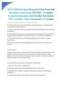 WGU D220 Nursing Informatics Final Exam 300 Questions Actual Exam 2026&sol;2027 &ndash; Complete Exam-Style Questions with Detailed Rationales &vert; 100&percnt; Verified &ndash; Pass Guaranteed &ndash; A&plus; Graded&NewLine;&NewLine;