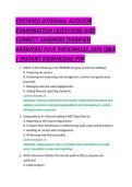 CERTIFIED INTERNAL AUDITOR &NewLine;EXAMINATION QUESTIONS AND &NewLine;CORRECT ANSWERS &lpar;VERIFIED &NewLine;ANSWERS&rpar; PLUS RATIONALES 2026 Q&A &NewLine;&vert; INSTANT DOWNLOAD PDF 