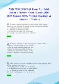 NSG 3250&sol; NSG3250 Exam 3 &ndash; Adult Health I Review&vert; Galen &lpar;Latest 2026&sol; 2027 Update&rpar; 100&percnt; Verified Questions & Answers &vert; Grade A