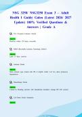 NSG 3250&sol; NSG3250 Exam 3 &ndash; Adult Health I Guide&vert; Galen &lpar;Latest 2026&sol; 2027 Update&rpar; 100&percnt; Verified Questions & Answers &vert; Grade A