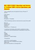 BSC 2085 EXAM 3 Question and Answer&NewLine;A&plus; Verified 100&percnt; Correct Questions and&NewLine;Answers