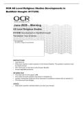 OCR AS Level Religious Studies Developments in&NewLine;Buddhist thought &lpar;H173&sol;06&rpar; 