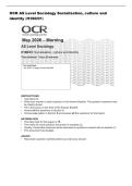 OCR AS Level Sociology Socialisation&comma; culture and&NewLine;identity &lpar;H180&sol;01&rpar;&NewLine;