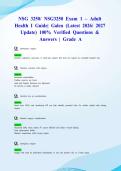 NSG 3250&sol; NSG3250 Exam 1 &ndash; Adult Health I Guide&vert; Galen &lpar;Latest 2026&sol; 2027 Update&rpar; 100&percnt; Verified Questions & Answers &vert; Grade A