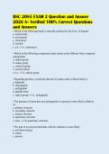 BSC 2085 EXAM 2 Question and Answer&NewLine;2026 A&plus; Verified 100&percnt; Correct Questions&NewLine;and Answers