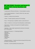 BSC 2085 EXAM 1 Question and Answer A&plus;&NewLine;Verified 100&percnt; Correct Questions and&NewLine;Answers