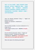 CSE 110 Final EXAMS &vert;&vert; MOST RECENT EXAMS 2026-2027 