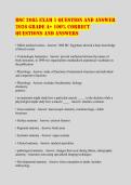 BSC 2085 EXAM 1 Question and Answer&NewLine;2026 Grade A&plus; 100&percnt; Correct&NewLine;Questions and Answers