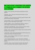 BSC 2085 EXAM 1 Question and Answer&NewLine;A&plus; Verified 100&percnt; Correct Questions&NewLine;and Answers