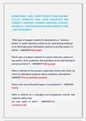 DEOMI EXAM 1 2026 &vert;&vert; MOST RECENT EXAM 2026-2027 &NewLine;ACTUAL COMPLETE REAL EXAM QUESTIONS AND &NewLine;CORRECT ANSWERS &lpar;VERIFIED ANSWERS&rpar; ALREADY &NewLine;GRADED A&plus; &vert; GUARANTEED SUCCESS&excl;&excl; NEWEST EXAM &NewLine;&vert; JUST RELEASED&excl;&excl;