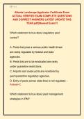 Alberta Landscape Applicator Certificate Exam &NewLine;ACTUAL VERIFIED EXAM COMPLETE QUESTIONS &NewLine;AND CORRECT ANSWERS LATEST UPDATE THIS &NewLine;YEAR&period;pdf&vert;&vert;Newest Exam&excl;&excl;&excl;