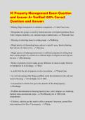 SC Property Management Exam Question&NewLine;and Answer A&plus; Verified 100&percnt; Correct&NewLine;Questions and Answers