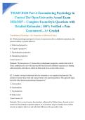 TMA05 D120 Part A Encountering Psychology in Context The Open University Actual Exam 2026&sol;2027 &ndash; Complete Exam-Style Questions with Detailed Rationales &vert; 100&percnt; Verified &ndash; Pass Guaranteed &ndash; A&plus; Graded&NewLine;&NewLine;