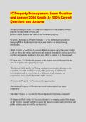 SC Property Management Exam Question&NewLine;and Answer 2026 Grade A&plus; 100&percnt; Correct&NewLine;Questions and Answers