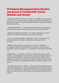SC Property Management Exam Question&NewLine;and Answer A&plus; Verified 100&percnt; Correct&NewLine;Questions and Answers