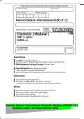 Pearson Edexcel International GCSE &lpar;9&minus;1&rpar;&NewLine;Morning &lpar;Time&colon; 1 hour 40 minutes&rpar; Paper&NewLine;reference 4WCH2&sol;1C&NewLine;Chemistry &lpar;Modular&rpar;