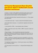 SC Property Management Exam Question&NewLine;and Answer 2026 A&plus; Verified 100&percnt; Correct&NewLine;Questions and Answers