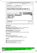 Pearson Edexcel International GCSE &lpar;9&ndash;1&rpar;&NewLine;Morning &lpar;Time&colon; 1 hour 40 minutes&rpar; Paper&NewLine;reference 4WCH2&sol;1CR&NewLine;Chemistry &lpar;Modular&rpar;