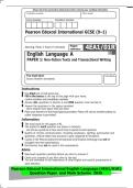 Pearson Edexcel International English Language &lpar;4EA1&lowbar;01R&rpar; Ques