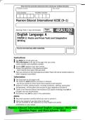 Pearson Edexcel International GCSE &lpar;9&ndash;1&rpar;&NewLine;Morning &lpar;Time&colon; 1 hour 30 minutes&rpar; Paper&NewLine;reference 4EA1&sol;02&NewLine;English Language A