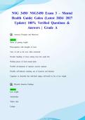 NSG 3450&sol; NSG3450 Exam 3 &ndash; Mental Health Guide&vert; Galen &lpar;Latest 2026&sol; 2027 Update&rpar; 100&percnt; Verified Questions & Answers &vert; Grade A&NewLine;