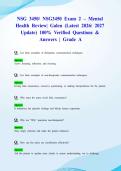 NSG 3450&sol; NSG3450 Exam 2 &ndash; Mental Health Review&vert; Galen &lpar;Latest 2026&sol; 2027 Update&rpar; 100&percnt; Verified Questions & Answers &vert; Grade A